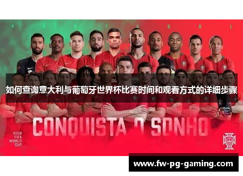 如何查询意大利与葡萄牙世界杯比赛时间和观看方式的详细步骤